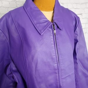 purple coat plus size
